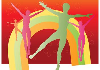 Jumping Girls - vector #138907 gratis